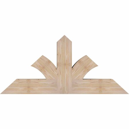 Ekena Millwork Richland Smooth Timber Gable Bracket, Douglas Fir, 48"W x 22"H x 5 1/2"D x 5 1/2"F, 11/12 Pitch GBW048X22X0606RIC00SDF